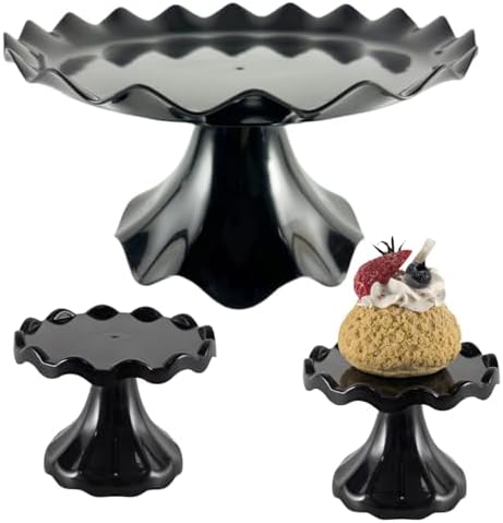 3 Pcs Cake Stand Set, Laced Cake Stand, Mini Cupdake Holder for Party, Wedding, Birthday, Celebration, Baby