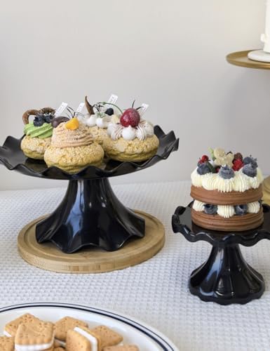 3 Pcs Cake Stand Set, Laced Cake Stand, Mini Cupdake Holder for Party, Wedding, Birthday, Celebration, Baby, alternate view 2