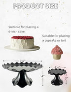 3 Pcs Cake Stand Set, Laced Cake Stand, Mini Cupdake Holder for Party, Wedding, Birthday, Celebration, Baby, alternate view 3