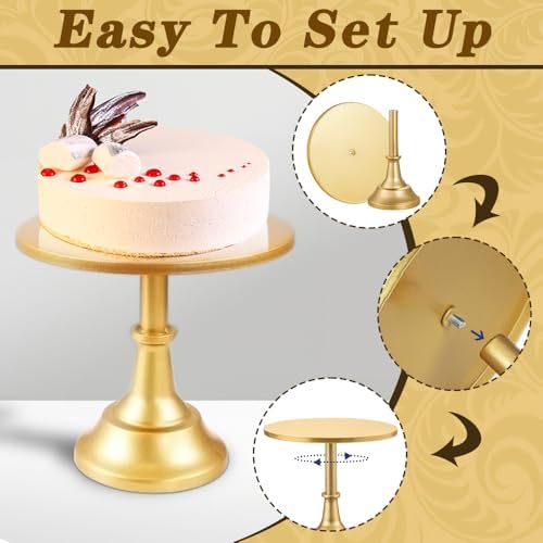 3 Pcs Cake Stand with 20Pcs Cakeboard Round, Cake Stand Set Disc Diameter 8" 10" 12", Perfect Dessert Table, alternate view 4