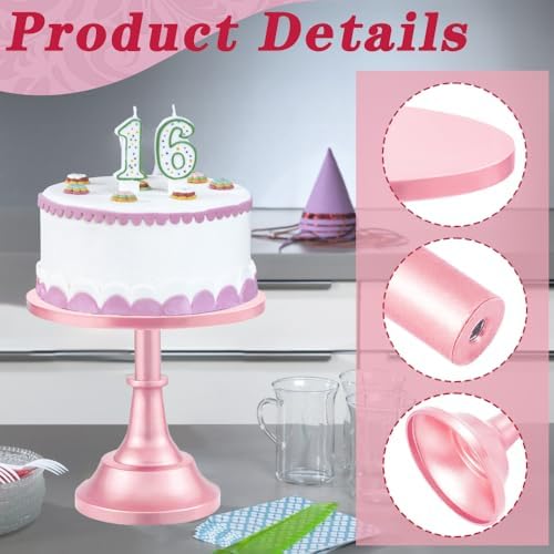 3 Pcs Cake Stand with 20Pcs Cakeboard Round, Cake Stand Set Disc Diameter 8" 10" 12", Perfect Dessert Table, alternate view 5