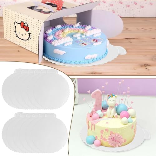 3 Pcs Cake Stand with 20Pcs Cakeboard Round, Cake Stand Set Disc Diameter 8" 10" 12", Perfect Dessert Table, alternate view 6