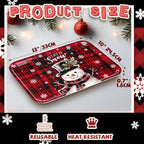 3 Pcs Christmas Serving Trays and Platters Plastic Christmas Platter in Red, Black, alternate view 3