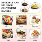 3 Pcs Clear Cake Dome Cover Acrylic Cake Stand Cover, Clear in Clear, alternate view 5