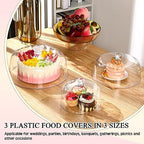 3 Pcs Clear Cake Dome Cover Acrylic Cake Stand Cover, Clear in Clear, alternate view 6