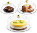 3 Pcs Clear Cake Dome Cover Acrylic Cake Stand Cover, Gold in Gold