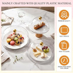 3 Pcs Clear Cake Dome Cover Acrylic Cake Stand Cover, Gold in Gold, alternate view 4