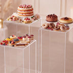 3 Pcs Clear Extra Tall Buffet Risers, 13",12",11" in Clear, alternate view 7