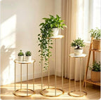 3 PCS Cylinder Pedestal Golden Metal Cake Stand for party, Acrylic Round Platforms, Pedestal stand Height, alternate view 4