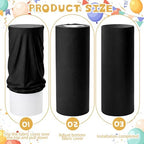 3 Pcs Cylinder Pedestal Stand Covers, Classic, Gold and Black in Gold and Black, alternate view 3