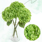 3 Pcs Dark Green Hydrangea Artificial Flowers, Latex Real Touch Flower in 3 Dark Green, alternate view 6