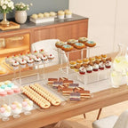 3 Pcs Dessert Table Display Set Acrylic Display Stands Buffet Food Risers in Clear, alternate view 5