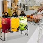 3 Pcs Drink Dispensers with Stand for Parties, 1 Gallon Set, Black in Black, alternate view 4