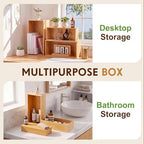 3 Pcs Extra Large Wood Buffet Risers, 16" 15" 14", Bamboo in Bamboo, alternate view 4