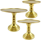 3 Pcs Gold Cake Stand Set Round Plastic Cupcake Stand Holder Dessert Table Display Set, Dessert Serving Platter