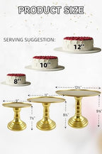 3 Pcs Gold Cake Stand Set Round Plastic Cupcake Stand Holder Dessert Table Display Set, Dessert Serving Platter, alternate