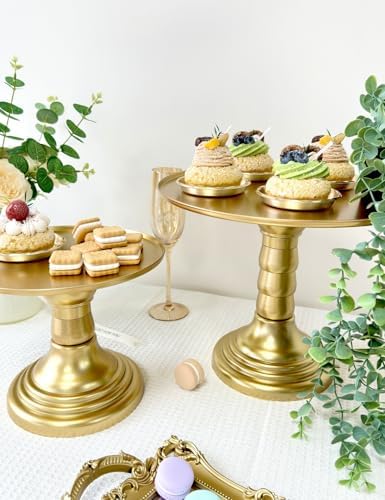 3 Pcs Gold Cake Stand Set Round Plastic Cupcake Stand Holder Dessert Table Display Set, Dessert Serving Platter, alternate