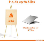 3 Pcs Lightweight Easel Stand, 66 Inch, Gold, with Portable Bags in Gold, alternate view 4