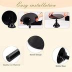 3 Pcs Metal Cake Stand Set 8/10/12 inch Black Dessert Table Display in Black, alternate view 5