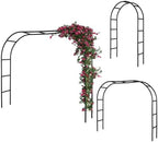 3 Pcs Metal Garden Arch Trellis Wedding Arches Pergola Arbor 7.9 Ft, Two Way Assemble, Durable Wedding Trellis, alternate
