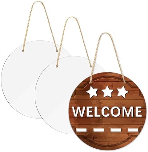 3 pcs metal sublimation door hanger blanks,10 inch circle Unfinished Blanks Sign Door Hanger, sublimation