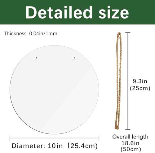 3 pcs metal sublimation door hanger blanks,10 inch circle Unfinished Blanks Sign Door Hanger, sublimation, alternate view 2
