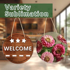 3 pcs metal sublimation door hanger blanks,10 inch circle Unfinished Blanks Sign Door Hanger, sublimation, alternate view 5
