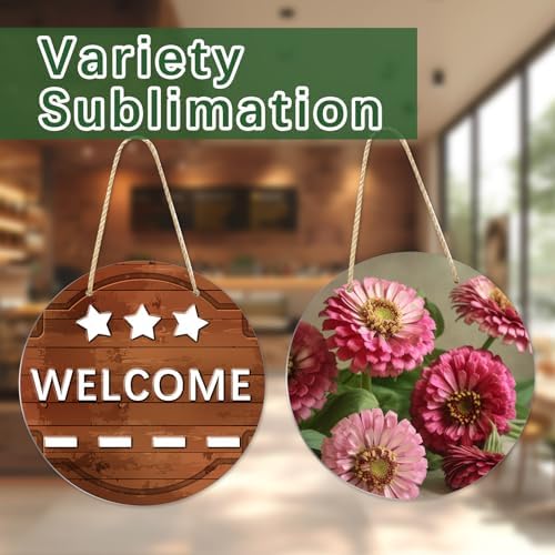 3 pcs metal sublimation door hanger blanks,10 inch circle Unfinished Blanks Sign Door Hanger, sublimation, alternate view 5