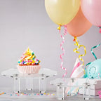 3 Pcs Round Acrylic Display Riser Clear (9'', 11'', 13'') in clear, alternate view 6