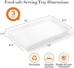 3 pcs Serving Tray for Entertaining, Serving Platters for Fruit, Cookies, Dessert, Snacks, Reusable Plastic, alternate view 3