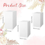 3 Pcs Square Pedestal Stands for Party, Metal Display Stands Pillars for Wedding Bridal Ceremony Baby Shower, alternate view