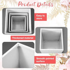 3 Pcs Square Pedestal Stands for Party, Metal Display Stands Pillars for Wedding Bridal Ceremony Baby Shower, alternate view