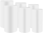 3 PCS Tall Cylinder Pedestal Stand for Wedding, White in White