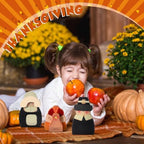 3 Pcs Thanksgiving Decor Fall Pilgrim Turkey Wooden Tabletop, alternate view 5