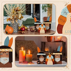3 Pcs Thanksgiving Decorations Wooden Turkey Pilgrim Table Sign, alternate view 6