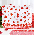 3 PCS Valentines Serving Trays 12.8 x 10 Inch Melamine Valentine Day Platters Reusable Valentines Party Trays, alternate view