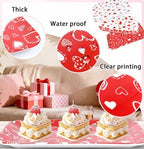 3 PCS Valentines Serving Trays 12.8 x 10 Inch Melamine Valentine Day Platters Reusable Valentines Party Trays, alternate view
