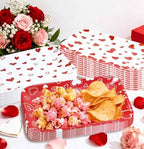 3 PCS Valentines Serving Trays 12.8 x 10 Inch Melamine Valentine Day Platters Reusable Valentines Party Trays, alternate view
