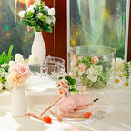 3 Pcs White Acrylic Riser for Display Stand Round Cake Dessert Stand in Clear, alternate view 5