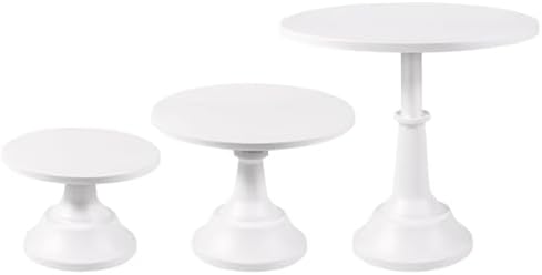 3 Pcs White Cake Stand, Dessert Display Table with Base in White