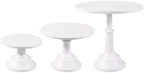 3 Pcs White Cake Stand, Dessert Display Table with Base in White