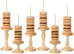 3 Pcs Wooden Donut Stand for Dessert Table 19.5"/17"/14.6" Farmhouse Unfinished Wood Donut Holder Display
