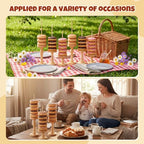 3 Pcs Wooden Donut Stand for Dessert Table 19.5"/17"/14.6" Farmhouse Unfinished Wood Donut Holder Display, alternate view 5