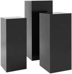 3-Piece Black Iron Pedestal Display Stands 23.6 25.6 31.5in 110lb in black, alternate view 5