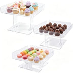 3 Piece Clear Acrylic Dessert Table Display Set,12IN Display Set in Clear