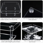 3 Piece Clear Acrylic Dessert Table Display Set,12IN Display Set in Clear, alternate view 4