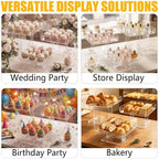 3 Piece Clear Acrylic Dessert Table Display Set,12IN Display Set in Clear, alternate view 7
