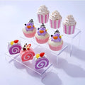 3-Piece Clear Acrylic Display Risers in 3 Sizes for Collectibles