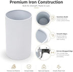 3-Piece Cylinder Pedestal Stand Set White Iron Wedding Decor in White, alternate view 5