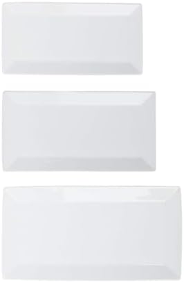 3-Piece Porcelain Serving Platters, Oven Safe, for Entertaining, Appetizer, Dinner, Dessert, 12.75 inch, 11, alternate view 2
